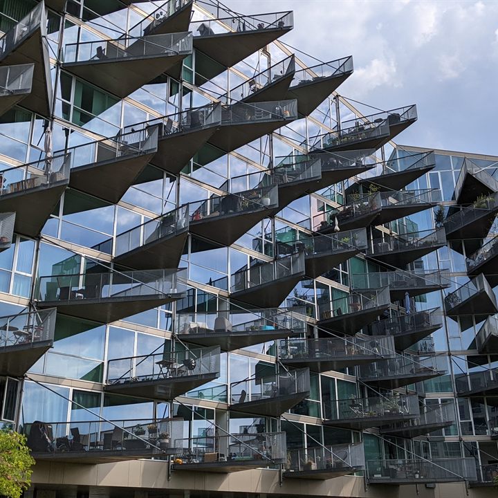 Waterfront architecture in Copenhagen, Denmark