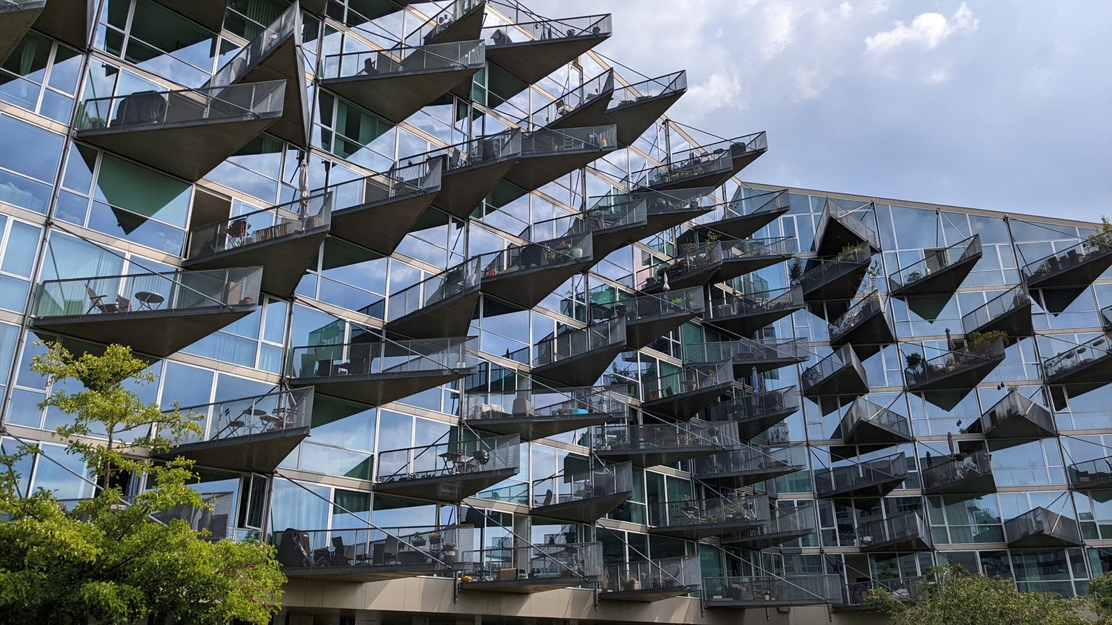 Colourful waterfront scene in Copenhagen, Denmark